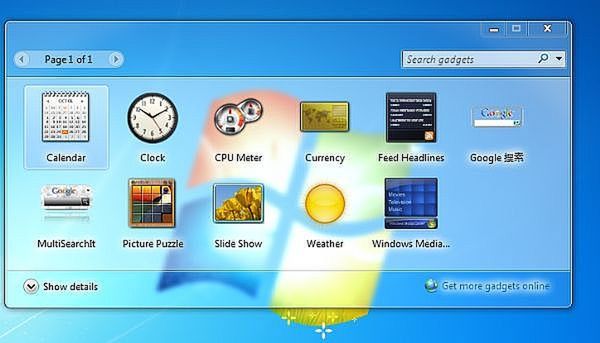 Gadżety w Windows 7