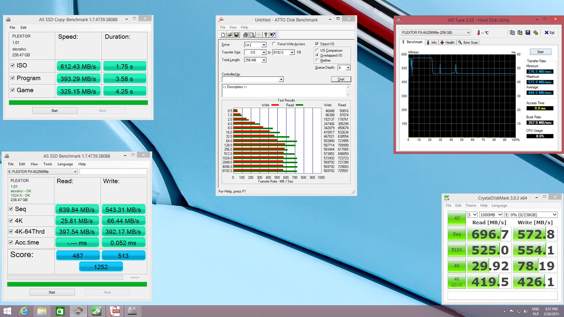 Dość ograniczeń SATA: test dysku SSD PCIe Plextor PX-AG256M6e 7