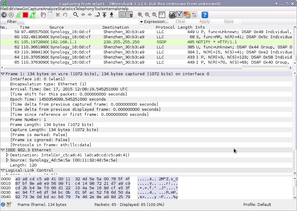 Wireshark: w Kali Linuksie wciąż domyślnie starsza wersja