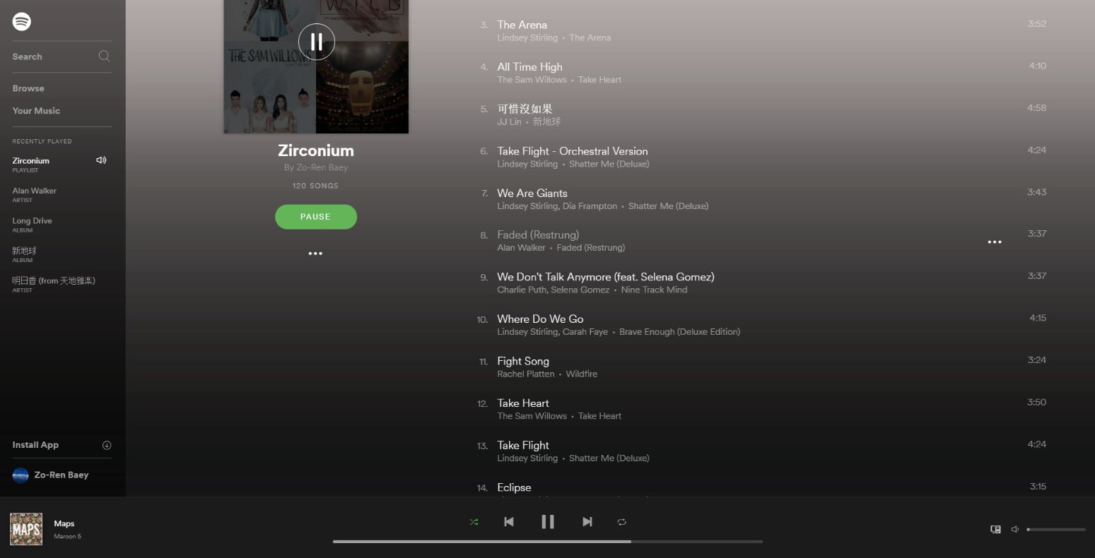 Nowy przeglądarkowy odtwarzacz Spotify. Źródło:  Zr_404d5
