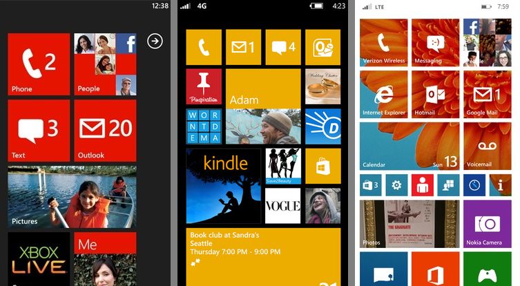 Ewolucja kafelków w Windows Phone i Mobile, czyli historia ekranu startowego w mobilnych okienkach - Windows Phone 7.0 -> Windows Phone 8.0 -> Windows Phone 8.1