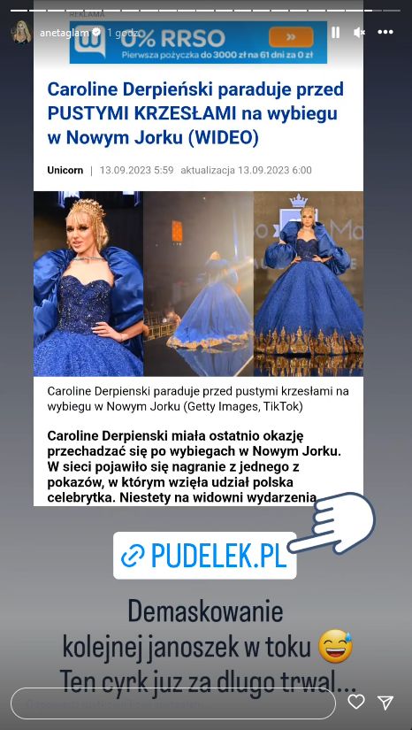 Caroline Derpienski i Aneta Glam znów dogryzają sobie na Instagramie