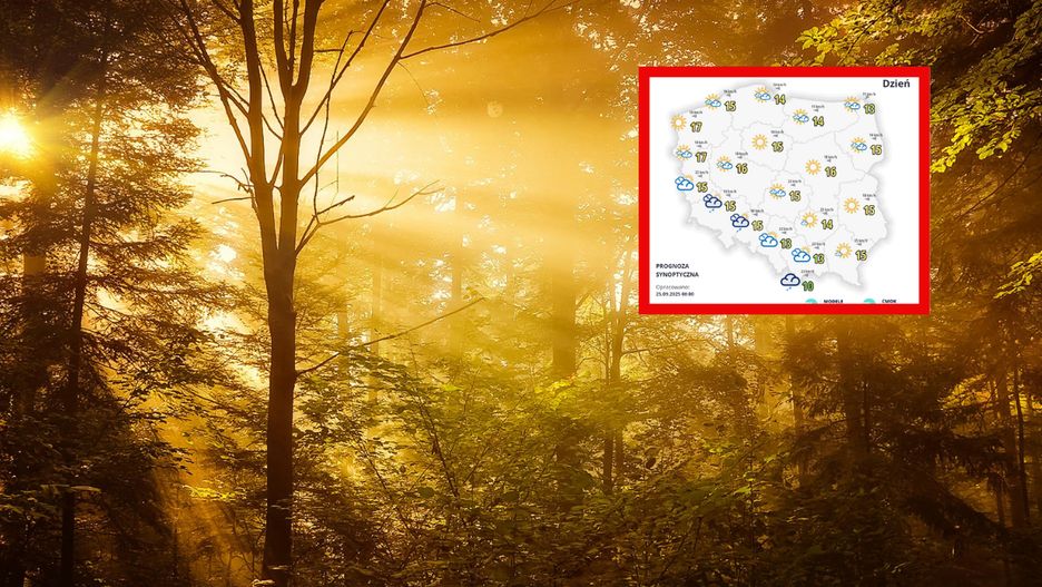  Słońce na północy, deszcz na południu. Prognoza na czwartek