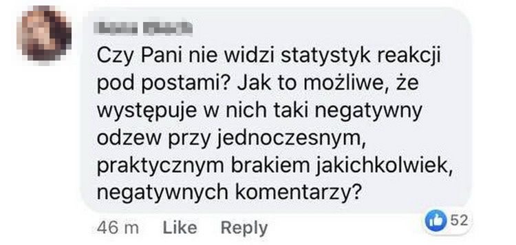 Komentarze pod postem Kai Godek