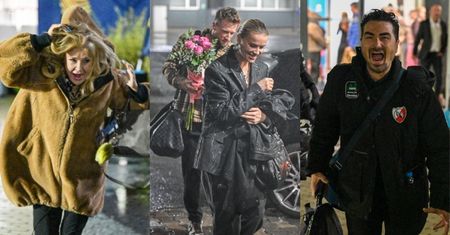 Gwiazdy w strugach deszczu UCIEKAJĄ ze studia "TzG": Maffashion z Michałem Danilczukiem u boku, walcząca z wiatrem Majka Jeżowska...