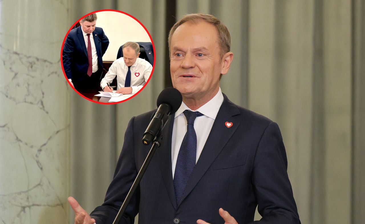 "Pierwszy podpis". Tusk w "nowej" roli