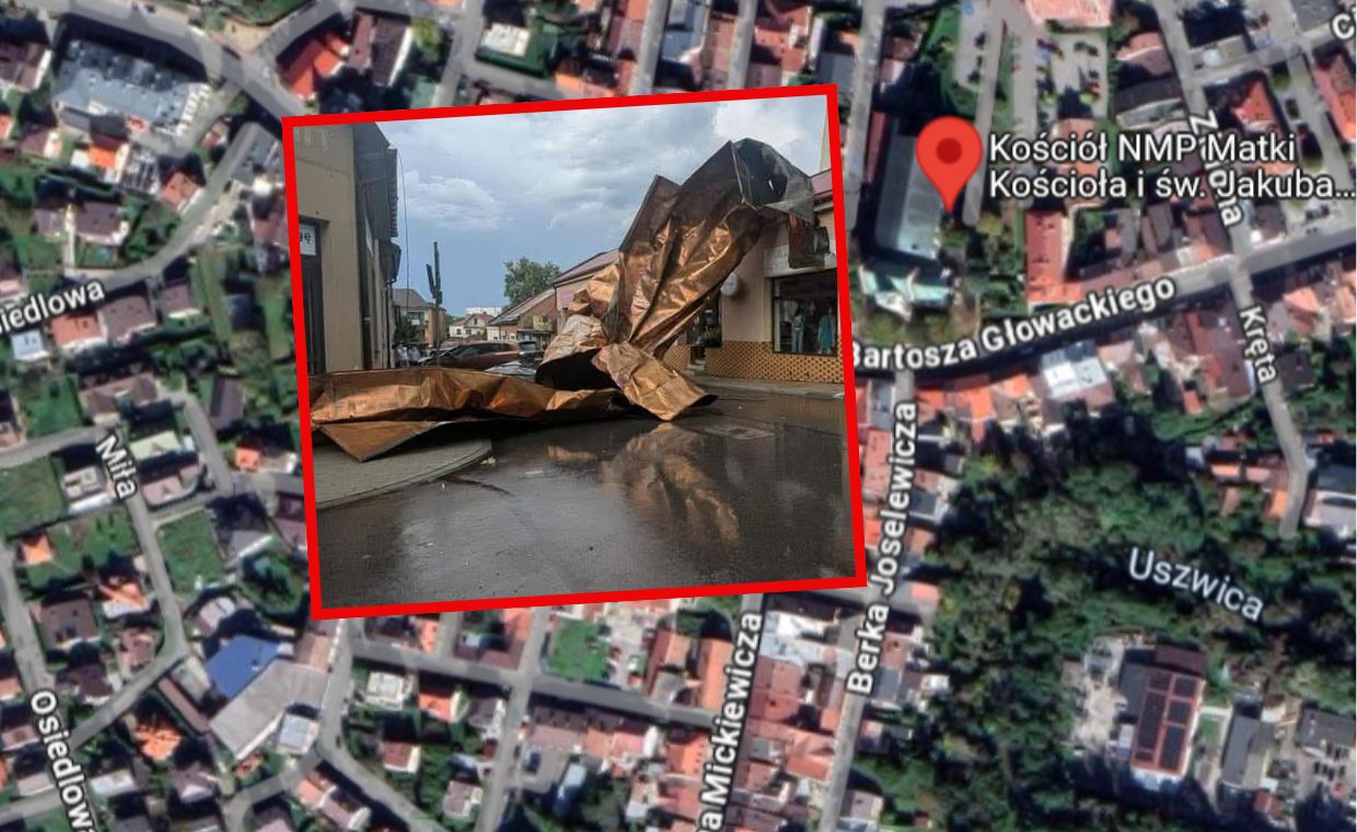 Wiatr zerwał poszycie dachu