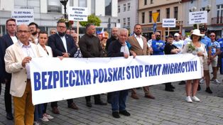 Inowrocław: Tak było na proteście przeciw nielegalnej imigracji na Rynku w Inowrocławiu