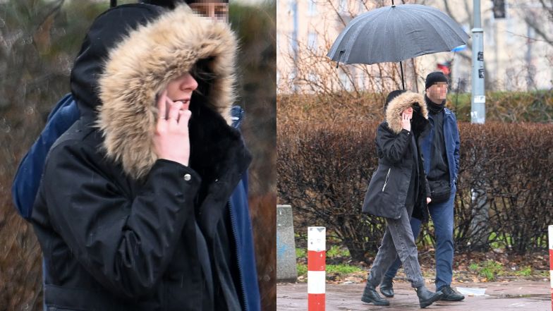 Kinga Duda "przyłapana" z ochroniarzem. Chodził za nią z parasolem