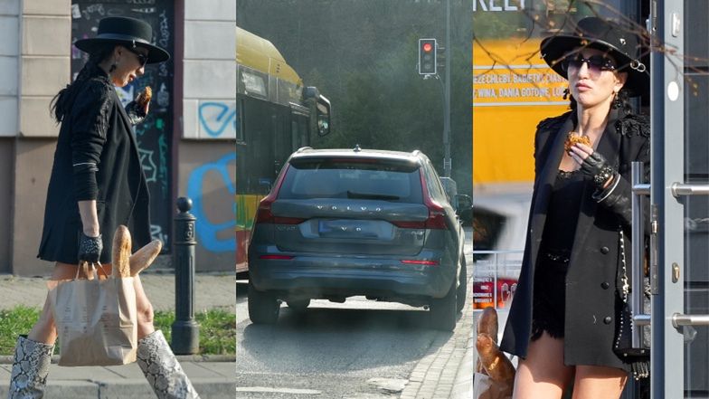 Ubrana w szorty Justyna Steczkowska pognała po bagietki, zostawiając furę za ponad 300 TYSIĘCY ZŁOTYCH na środku ulicy (ZDJĘCIA)