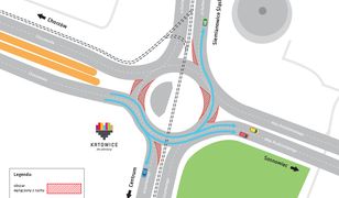 Katowice. Nowe zasady przejazdu przez rondo Ziętka, ma być mniej wypadków