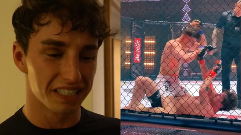 Marcin Dubiel płacze po przegranej walce na Fame MMa