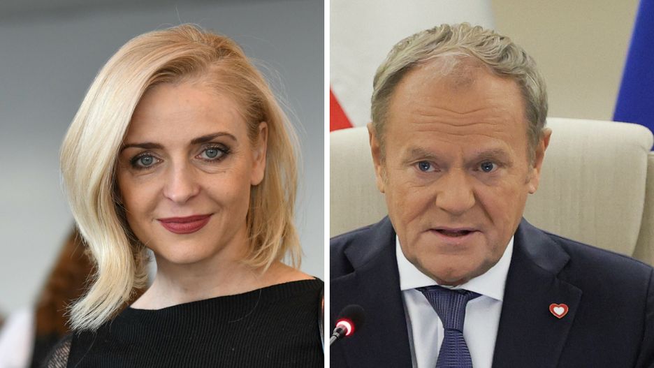 Joanna Mucha i Donald Tusk