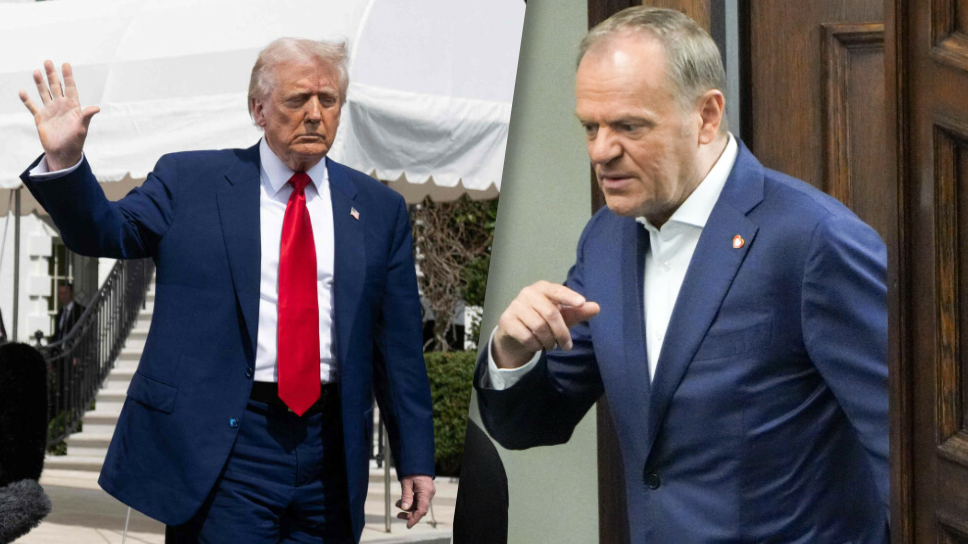 Prezydent USA Donald Trump i premier RP Donald Tusk.