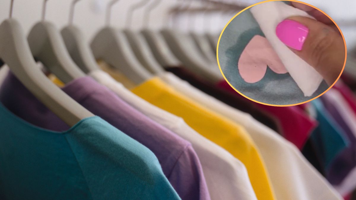 Popękany nadruk na koszulce.