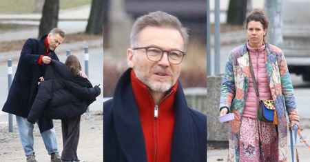 Krystian Wieczorek uskutecznia rodzinny wypad na miasto z młodszą o 17 lat małżonką i ich 8-letnią córką (ZDJĘCIA)