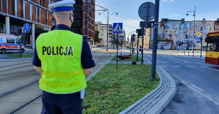 Wypadek w Łodzi. Pijany motocyklista w szpitalu. Pasażer zmarł