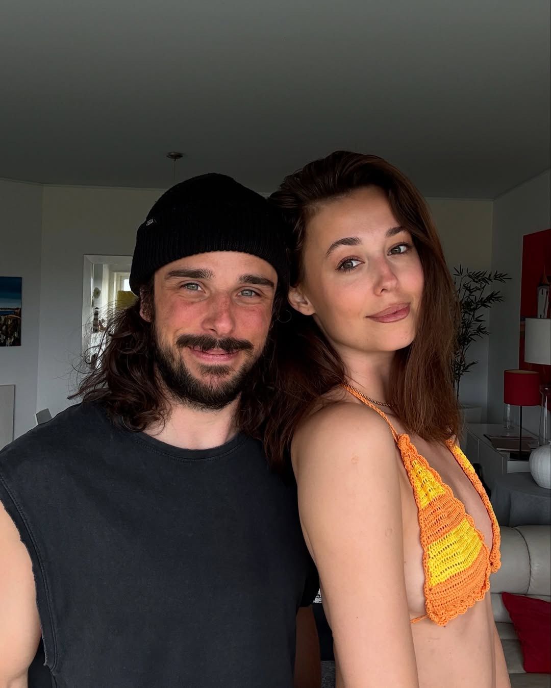 Izabella Krzan z partnerem