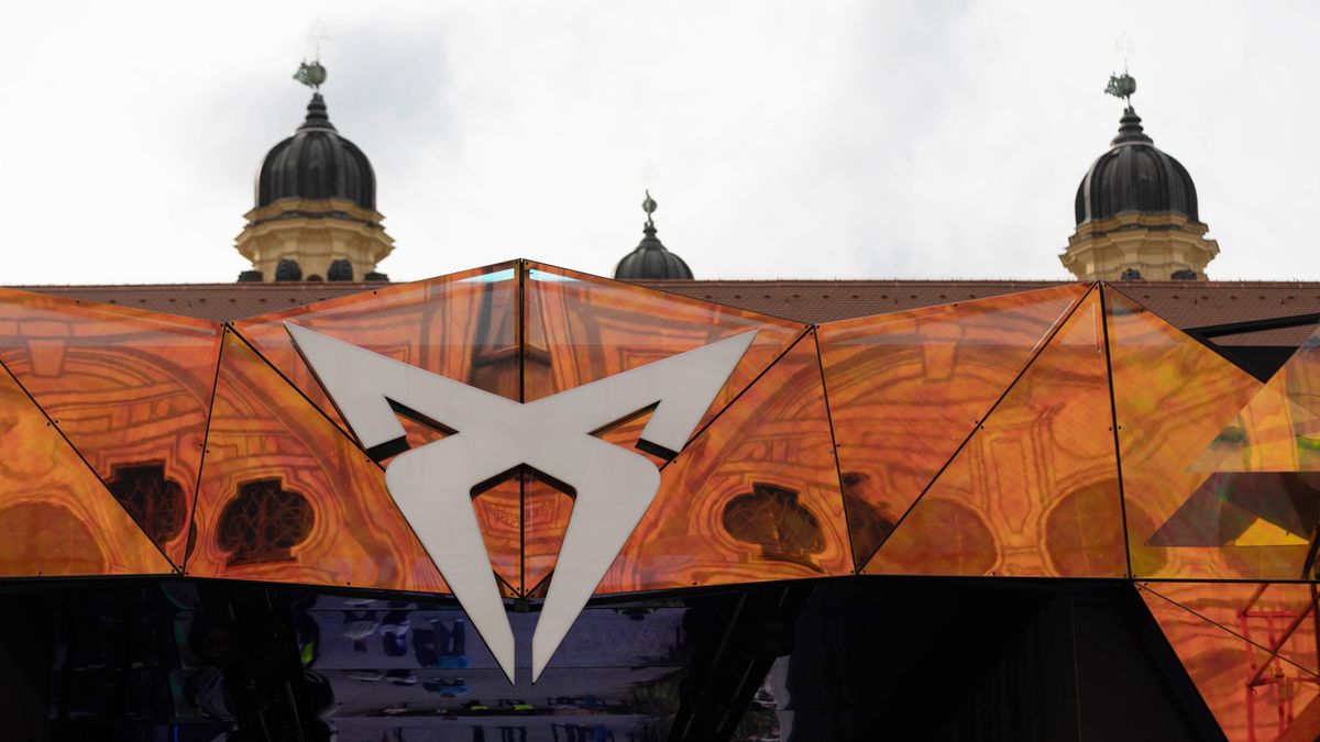 The Seat Cupra SA logo at their booth ahead of the Munich Motor Show (IAA) in Munich, Germany, on Sunday, Sept. 3, 2023. The biennial motor show, one of Europe's most important automotive events, opens on Tuesday, Sept. 5, with the future of the car industry in the balance. Photographer: Krisztian Bocsi/Bloomberg via Getty Images