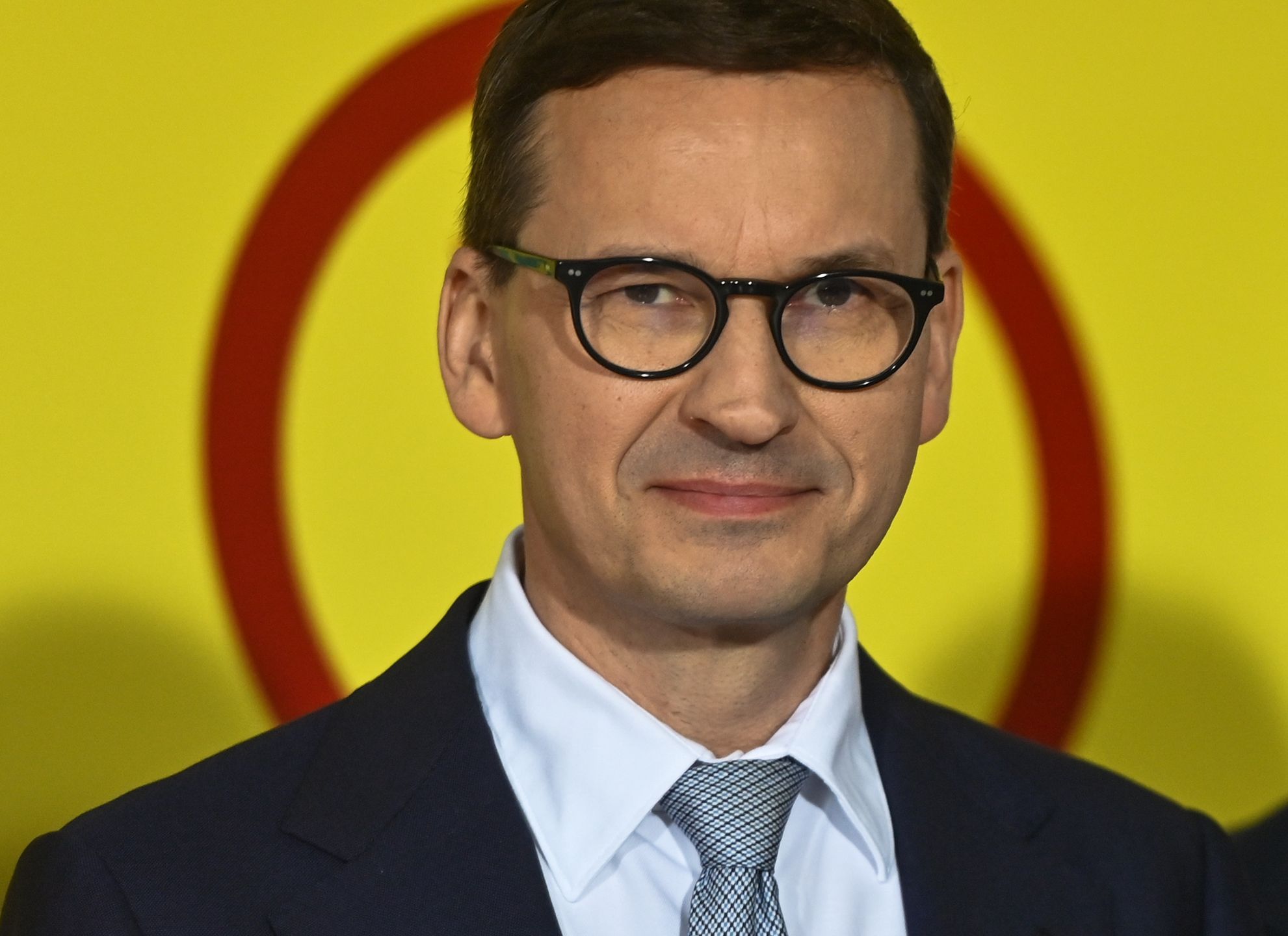 Polish Prime Minister Mateusz Morawiecki during a press conference inside the New Hospital in Olkusz.
With money from the COVID-19 Countermeasures Fund, the hospital in Olkusz received a new type C ambulance with equipment and the elevator inside the hospital was replaced.
On Saturday, June 04, 2022, in Olkusz, Lesser Poland Voivodeship, Poland. (Photo by Artur Widak/NurPhoto via Getty Images)