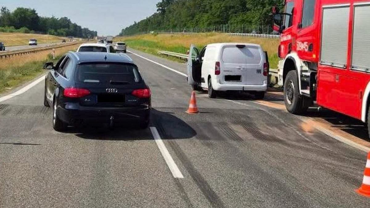 Na S17 pojawił się garb. Doszło do wypadku