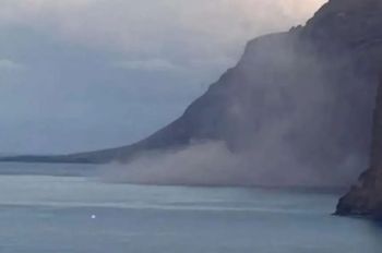 Osuwisko przeraziło turystów. Chmura pyłu widoczna z odległości kilku kilometrów