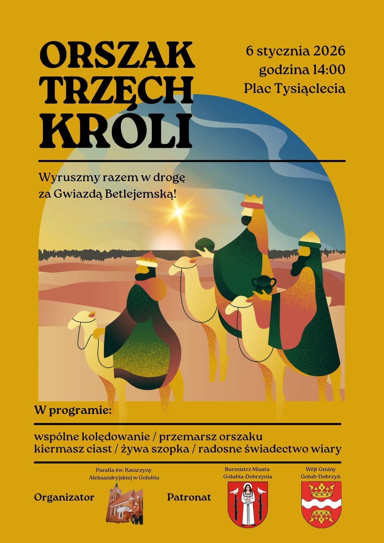 Plakat promujący Orszak Trzech Króli