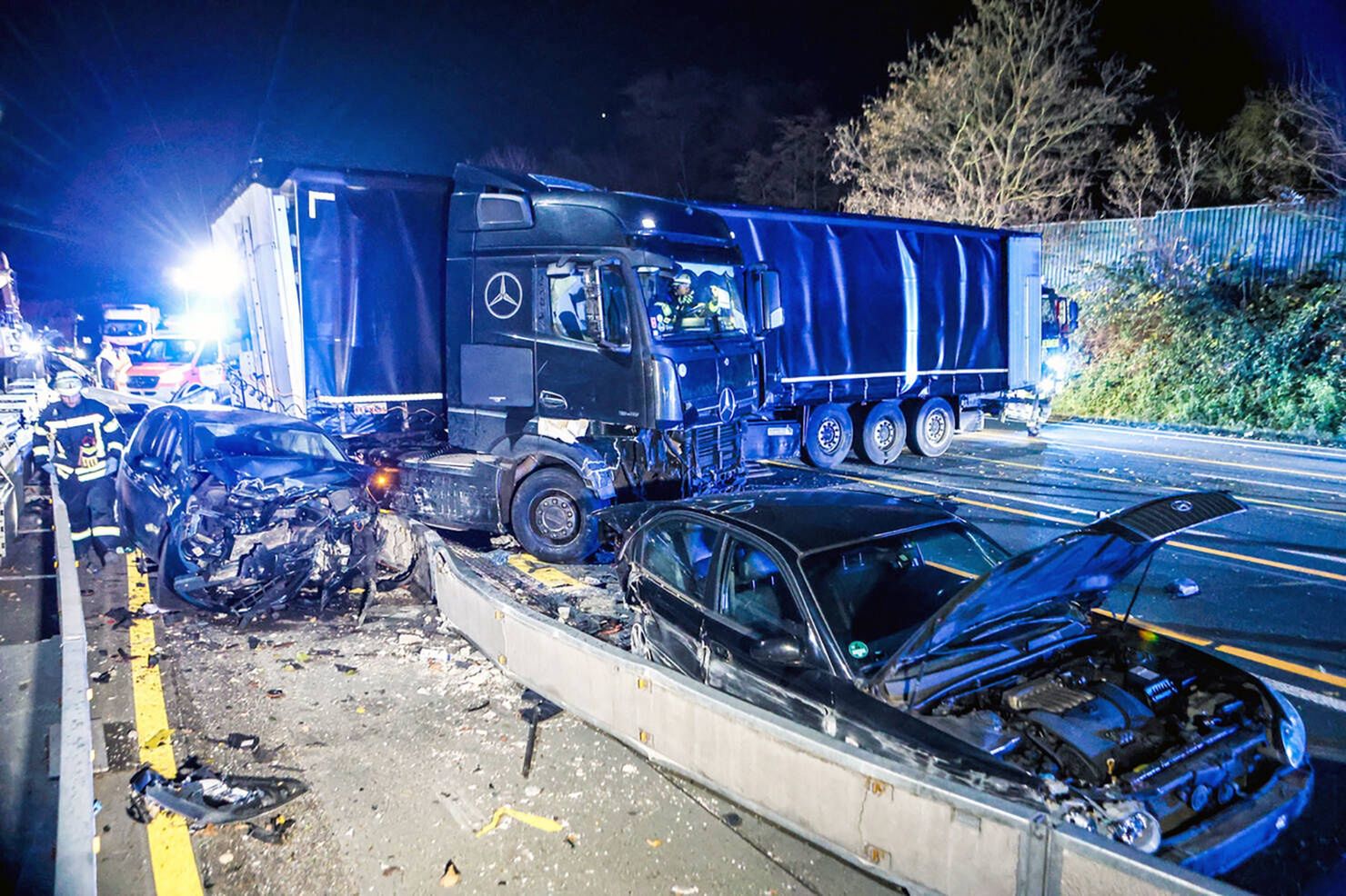 Polski kierowca doprowadził do wypadku na autostradzie