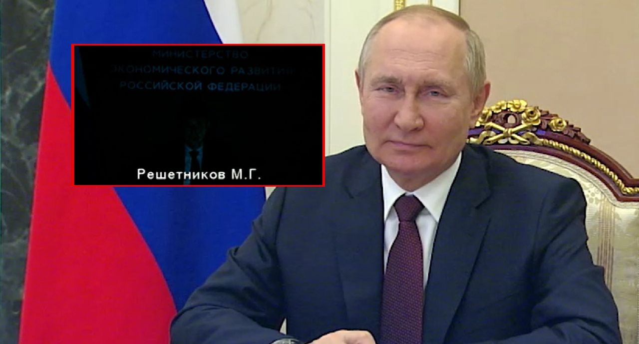 Nietypowa scena podczas spotkania z Putinem. Wszystko się nagrało