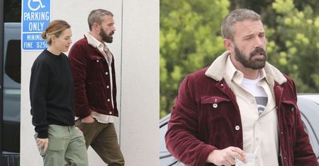 Ben Affleck z nietęgą miną maszeruje po kawkę na wynos w towarzystwie asystentki. Ostatnie wypowiedzi J.Lo go zabolały?