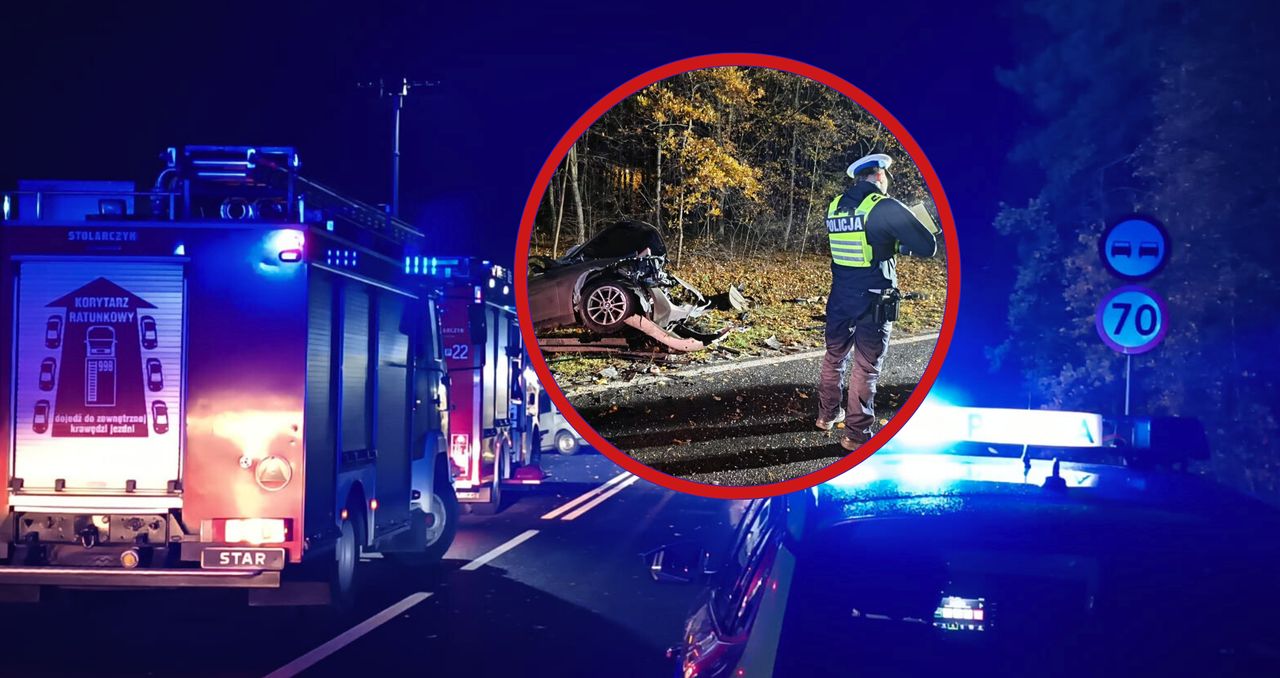 DW 196: Dramatyczny wypadek na trasie Skoki–Sława Wlkp. Są ranni, droga zamknięta!