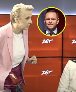 Nagle wstała z krzesła. Zaczęła naśladować Nawrockiego