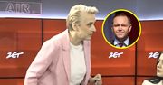 Nagle wstała z krzesła. Zaczęła naśladować Nawrockiego