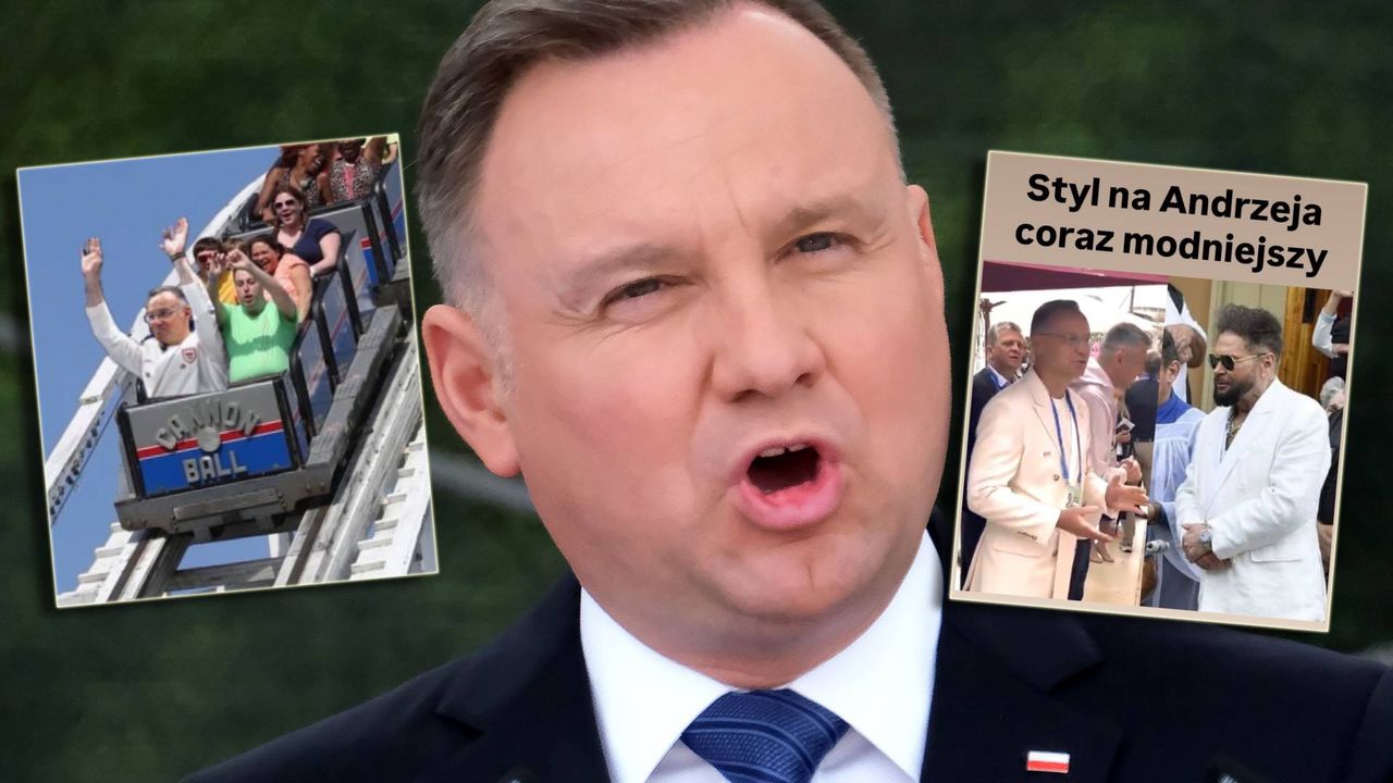 Memy z Andrzejem Dudą, igrzyska olimpijskie 2024 (fot. KAPiF, Internet)