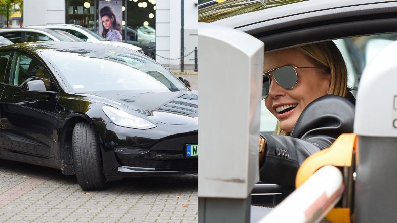 Buszująca w saloniku piekarniczym Agnieszka Woźniak-Starak w szortach prezentuje nogi DO NIEBA (ZDJĘCIA)