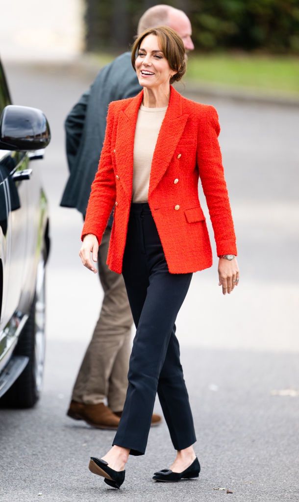 Kate Middleton during a meeting at a specialist center in British Sittingbourne.