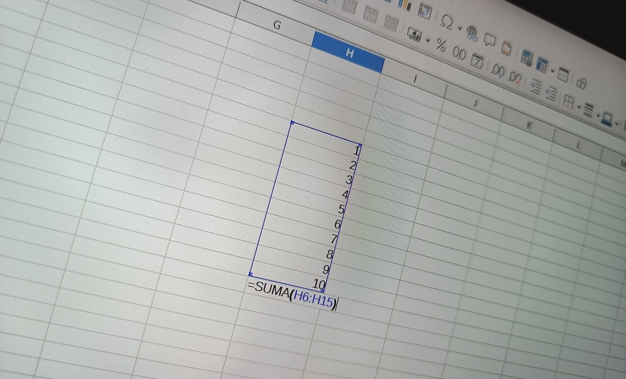 sumujemy w LibreOffice Calc