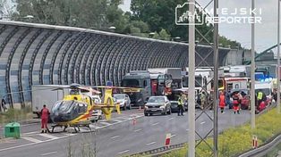 Karambol na trasie S8. Pięć osób w szpitalu. Lądował śmigłowiec LPR