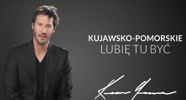 Keanu Reeves reklamuje imprezy kulturalne w kujawsko-pomorskim (wideo)