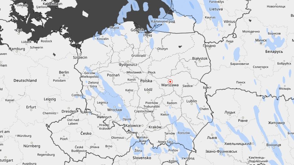 Pogoda na wtorek. Dużo przejaśnień, w niektórych miejscach śnieg. Na mapce prognozowane opady śniegu we wtorek 21 grudnia przed południem 