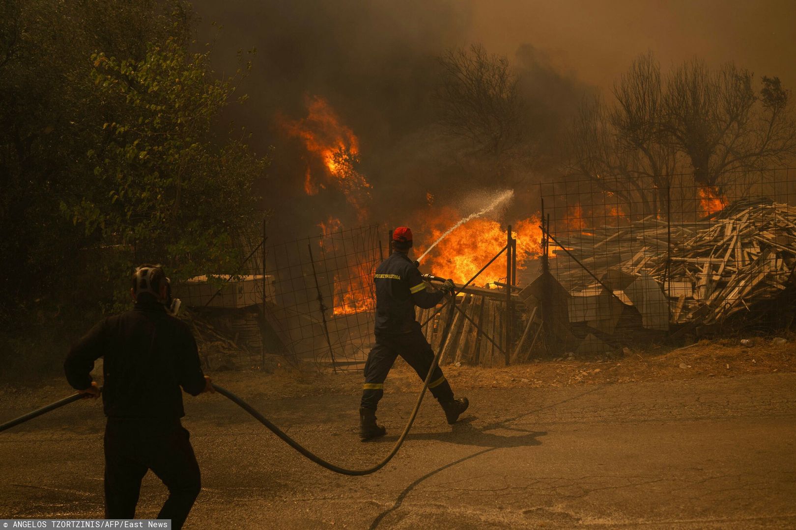 Po?ary w Grecji
Greek firefighters try to extinguish a wildfire near Penteli, on August 12, 2024. Greece's civil protection authorities ordered the evacuation of several towns in the north-eastern suburbs of Athens, threatened by a violent fire that started the day before and is spreading. European Union said that four countries -- Italy, France, the Czech Republic and Romania -- would send assistance at the request of Greece which is combating a massive wildfire burning through Athens suburbs. (Photo by Angelos TZORTZINIS / AFP)
ANGELOS TZORTZINIS