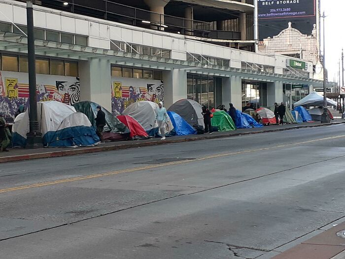 Namioty bezdomnych w Seattle, USA.