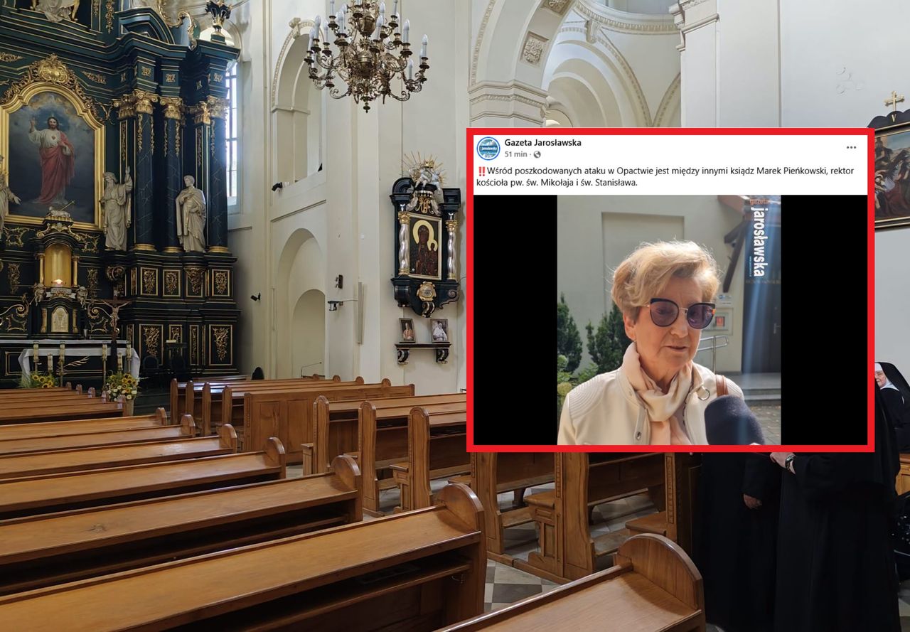 "Widziałam, jak został wyprowadzony". Atak podczas mszy w Jarosławiu