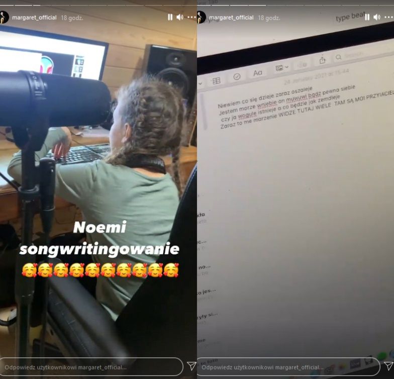 Margaret spędza czas w studio z pasierbicą