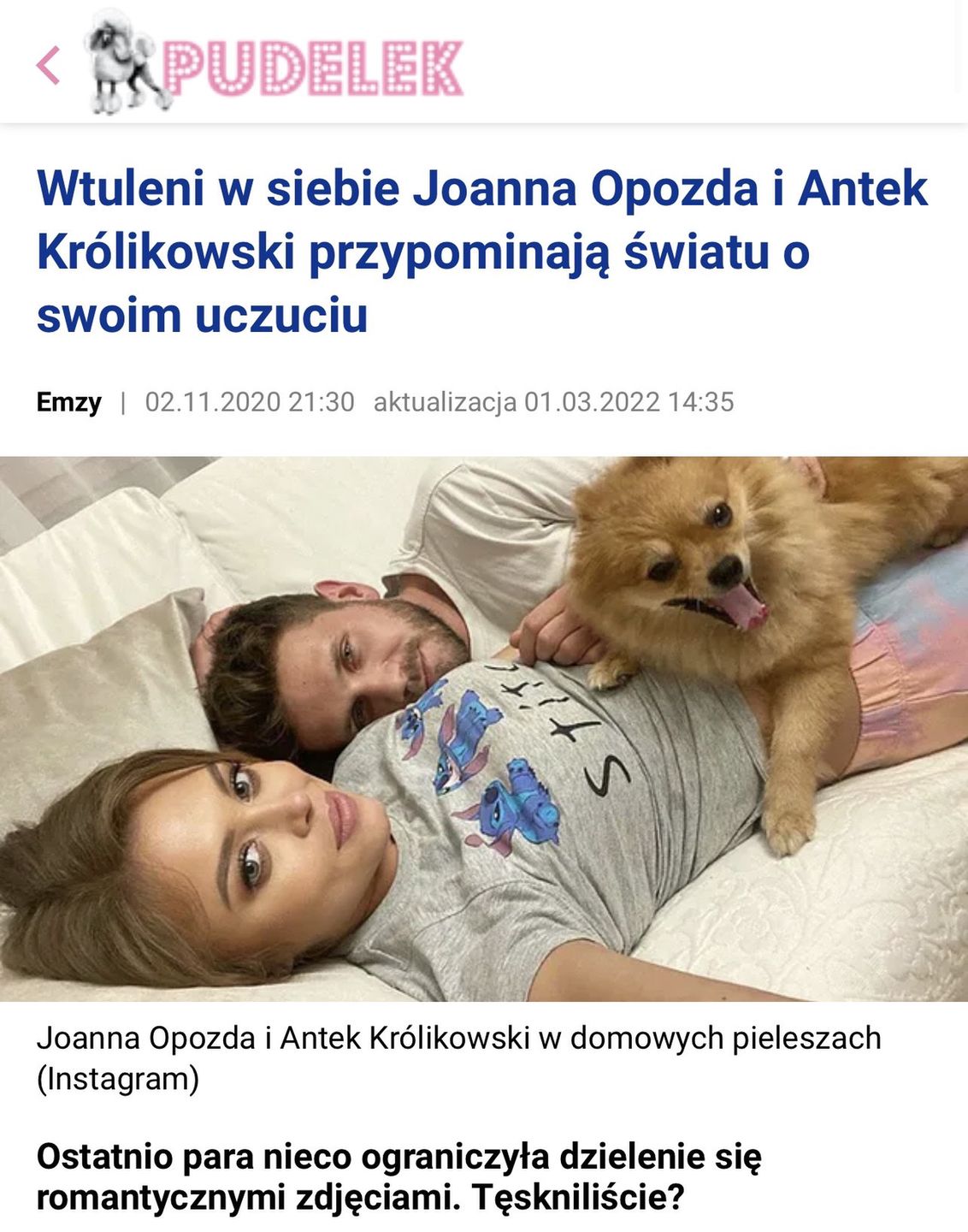 Antek Królikowski USUNĄŁ zdjęcie ciężarnej Joanny Opozdy