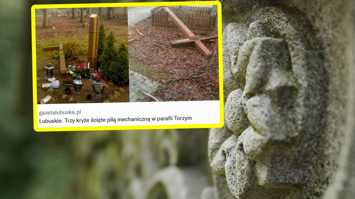 W Korytach w woj. lubuskim sprawca zniszczył trzy drewniane krzyże