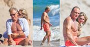 Rozgrzany słońcem Dolph Lundgren migdali się z o 38 lat młodszą narzeczoną na plaży w Malibu. Ładna z nich para? (ZDJĘCIA)