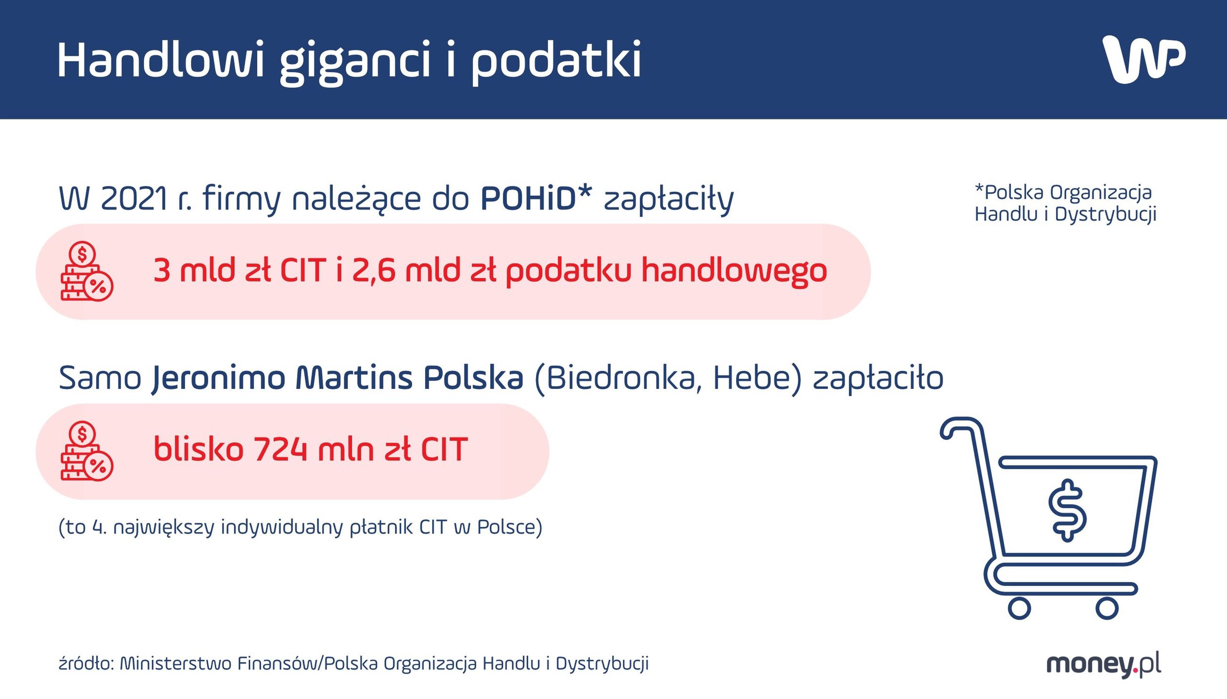 Sieci sklepów wielkopowierzchniowych należą do największych indywidualnych płatników CIT w Polsce