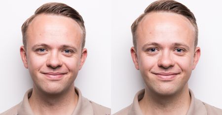 Jaki wpływ ma światło błyskowe na wielkość źrenic modela?