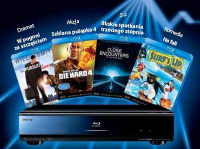 Promocja Sony – odtwarzacz Blu-ray z 4 filmami gratis